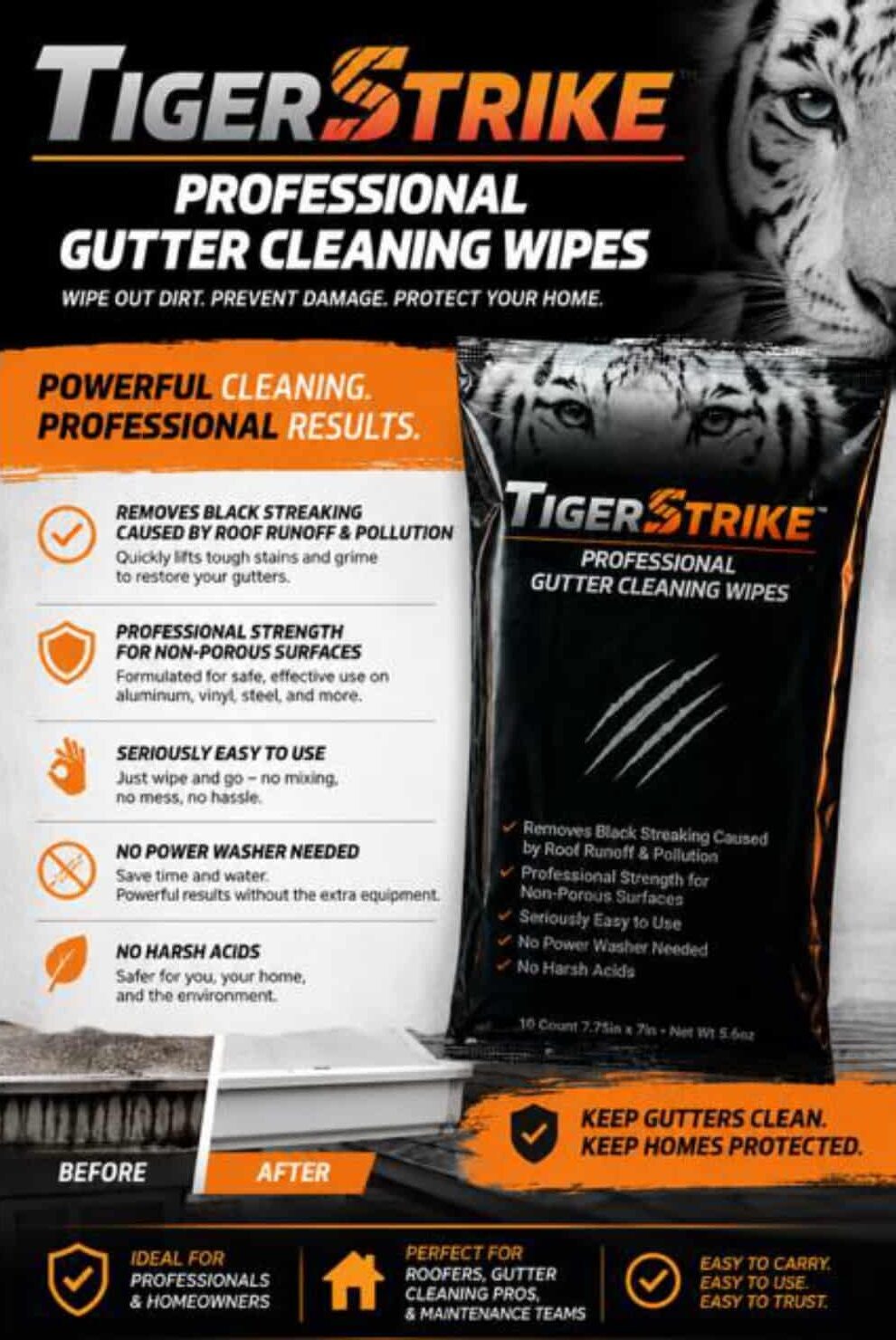 TigerStrike Professional Cleaning Wipes